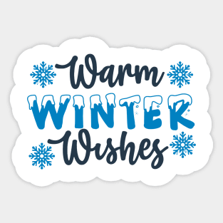 Warm winter wishes Sticker